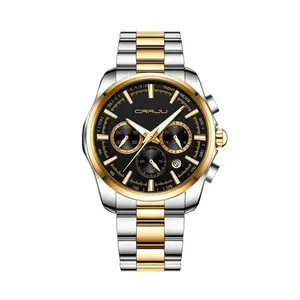 CRRJU 2296 Stainless Steel Quartz Analog Business Classic Men's Watch