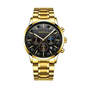 CRRJU 2260 High Quality Stainless Steel Multifunctional Quartz Classic Men's Watch