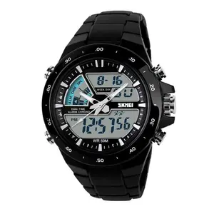 SKMEI 1016 Dual Time PU Leather Sporty Men's Watch