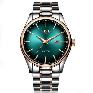 LIGE 9937 Analog Stainless Steel Calendar Luxury Men's Watch