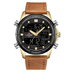 NAVIFORCE NF9138L PU Leather Dual Time Wrist Men's Watch - Variant 3