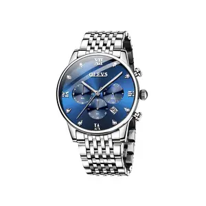 OLEVS 2868 Luxurious Waterproof Braided Stainless Steel Chain Men's Quartz Watch - Variant 2