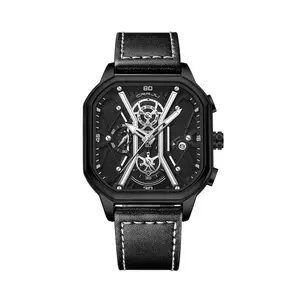 CRRJU 2313 Comfortable Genuine Leather Strap Multifunctional Chronograph Casual Men's Watch - Variant 4