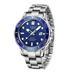 LIGE 8936 Analog Stainless Steel Waterproof Luxury Men's Watch - Variant 4