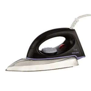 Philips GC0083/00 Diva Energy-Efficient Black Dry Iron with Linished Soleplate