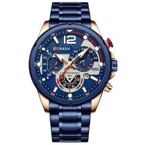 Curren 8395 Stainless Steel Chronograph Multifunctional Classic Men's Watch