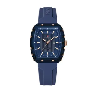 Naviforce 7124 Waterproof Comfortable Silicone Strap Quartz Sports Women Watch - Variant 3