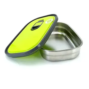 Tedemel Food Container Rectangle Stainless Steel Lunch Box