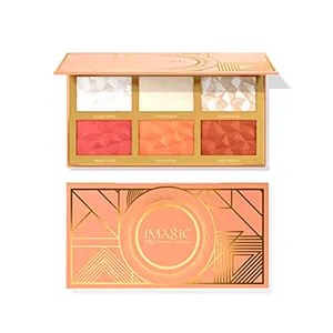 Imagic 6 Color Highlight Blush And Contour Palette Eyeshadow