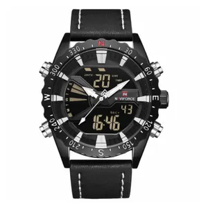 NAVIFORCE NF9136 Leather Sports Quartz Analog Digital Men’s Watch - Variant 3