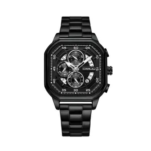 CRRJU 2314 Stainless Steel Square Dial Quartz Luxury Fashion Men's Watch - Variant 1