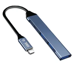 GEEOO GB301 4-in-1 Lightning High-Speed Data Transfer & Charging USB Hub 