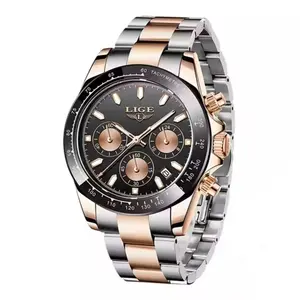 LIGE 8937 Premium Analog Stainless Steel Luxury Men's Watch
