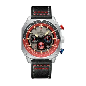 Naviforce 8057 High Quality Genuine Leather Straps Chronograph Men's Watch - Variant 1