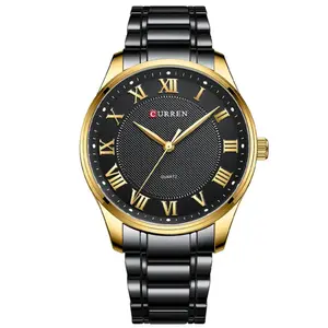 Curren 8409 Roman Number With Stainless Steel Analog Men's Watch - Variant 4
