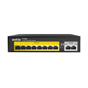 Netis P110C 8POE+2RJ45 10 Ports Standard Poe Switch