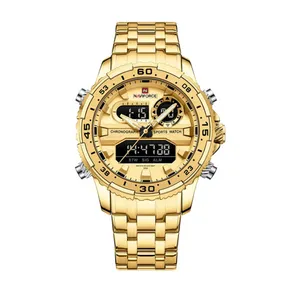 Naviforce 9234 High Quality Stainless Steel Dual Movement Sport Fashion Men Watch - Variant 4