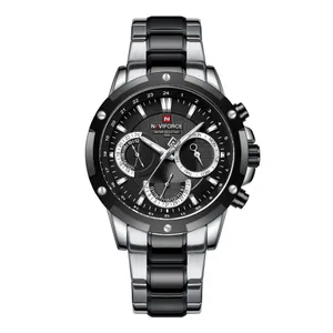 NAVIFORCE NF9196 Silver Stainless Steel Chronograph Men's Watch - Variant 1