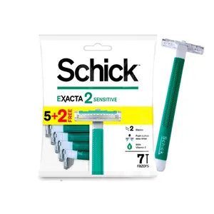 Schick Exacta 2 Sensitive Disposable Razor with Vitamin E ( 7Pcs )