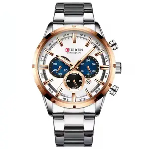 Curren 8355 High Quality Stainless Steel Chronograph Men's Watch