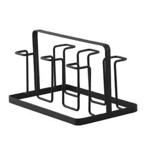 6-Tier Hanging Cup Rack Iron Drying Shelf Kitchen Drainer Storage Holder