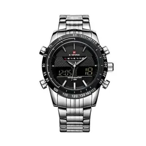 Naviforce NF9024 Luxury Stainnless Steel Dual Display Sport Men's Watch - Variant 1