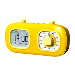 Dual Screen Kids Visual Timer 60 Minutes Visual Countdown Table Clock