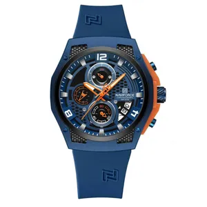 NAVIFORCE NF8051T Luxury Silicone Band Quartz Men's Watch - Variant 4