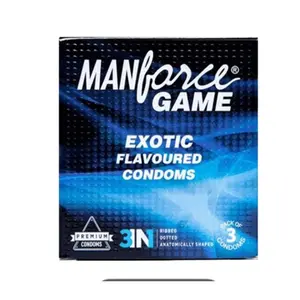 Manforce Game Exotic Flavored Condom 3pcs Pack – 3-in-1 Ribbed