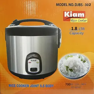 Kiam DJBS-302 Single Pot 1.8 Liter Deluxe Rice Cooker