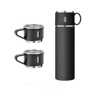 3 in 1 Vacuum Insulated Thermal Flask With Cup Set  - Variant 2
