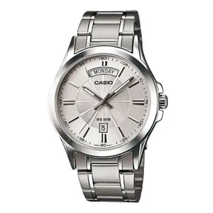 CASIO MTP-1381D-7AVDF ENTICER Stainless Steel Silver Chain Men's Water Resistant Watch - Variant 2