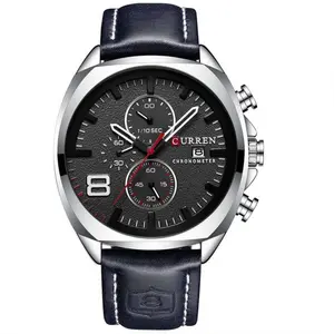 Curren 8324 Genuine Leather Strap Quartz Chronograph Men's Watch - Variant 2