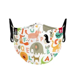Fabrilife Premium 5 Layer Safari Kids Designer Edition Cotton Mask