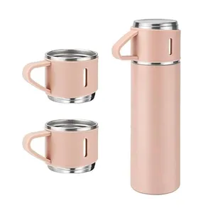 3 in 1 Vacuum Insulated Thermal Flask With Cup Set  - Variant 4