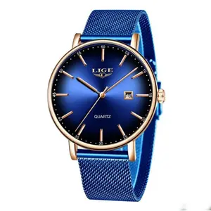 LIGE 9934 Analog Stainless Steel Mesh Belt Luxury Women's Watch - Variant 2