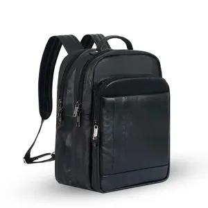 Smart New 4G Laptop Genuine Cow Leather Backpack with Big Space - Variant 1