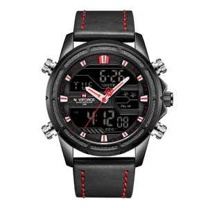 NAVIFORCE NF9138L PU Leather Dual Time Wrist Men's Watch - Variant 4