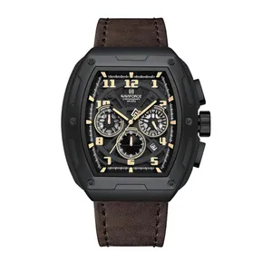 Naviforce 8053 High Quality Genuine Leather Straps Chronograph Men's Watch - Variant 2