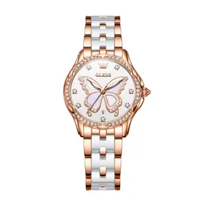 OLEVS 5610 Beauty Dial Luminous Steel Ceramic Bracelet Women Watch - Variant 4