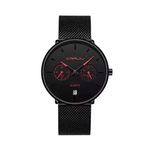 CRRJU 2162 Ultrathin Mesh Stainless Steel Band Business Fashion Men’s Watch - Variant 4