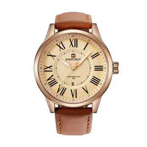 Naviforce NF9126 Luxury Genuine Leather Strap Casual Fashion Men's Watch - Variant 3
