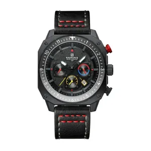 Naviforce 8057 High Quality Genuine Leather Straps Chronograph Men's Watch - Variant 2