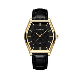 CRRJU 5020 Genuine Leather Strap Quartz Analog Luxury Redefined Men’s Fashion Watch - Variant 1