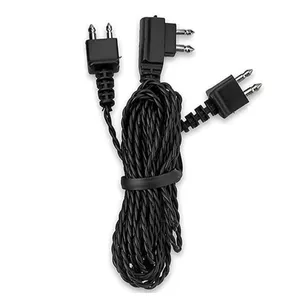 2-Pin Pocket Hearing Aid Replacement Cable for Both Ears