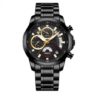 Nibosi 2576 High Quality Stainless Steel Luminous Men's Watch