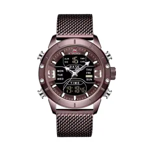 Naviforce NF9153 Mesh Stainless Steel Dual Display Multifunctional Sports Men's Watch - Variant 4