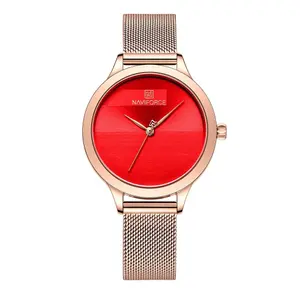 NAVIFORCE NF5027 Romantic Charming Quartz Luxury Stainless Steel Women Watches