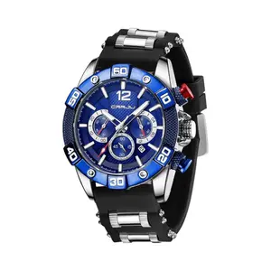 CRRJU 2292 Ultimate Comfort Silicone Strap Timeless Elegance Quartz Sport Men's Watch - Variant 3