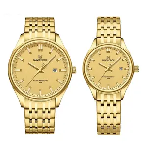 Naviforce NF8039 Luxury Stainless Steel Quartz Analog Casual Couple Watch